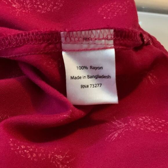 Sonoma Pink Pineapple Tank Top Sleeveless VNeck Large - Picture 5 of 6